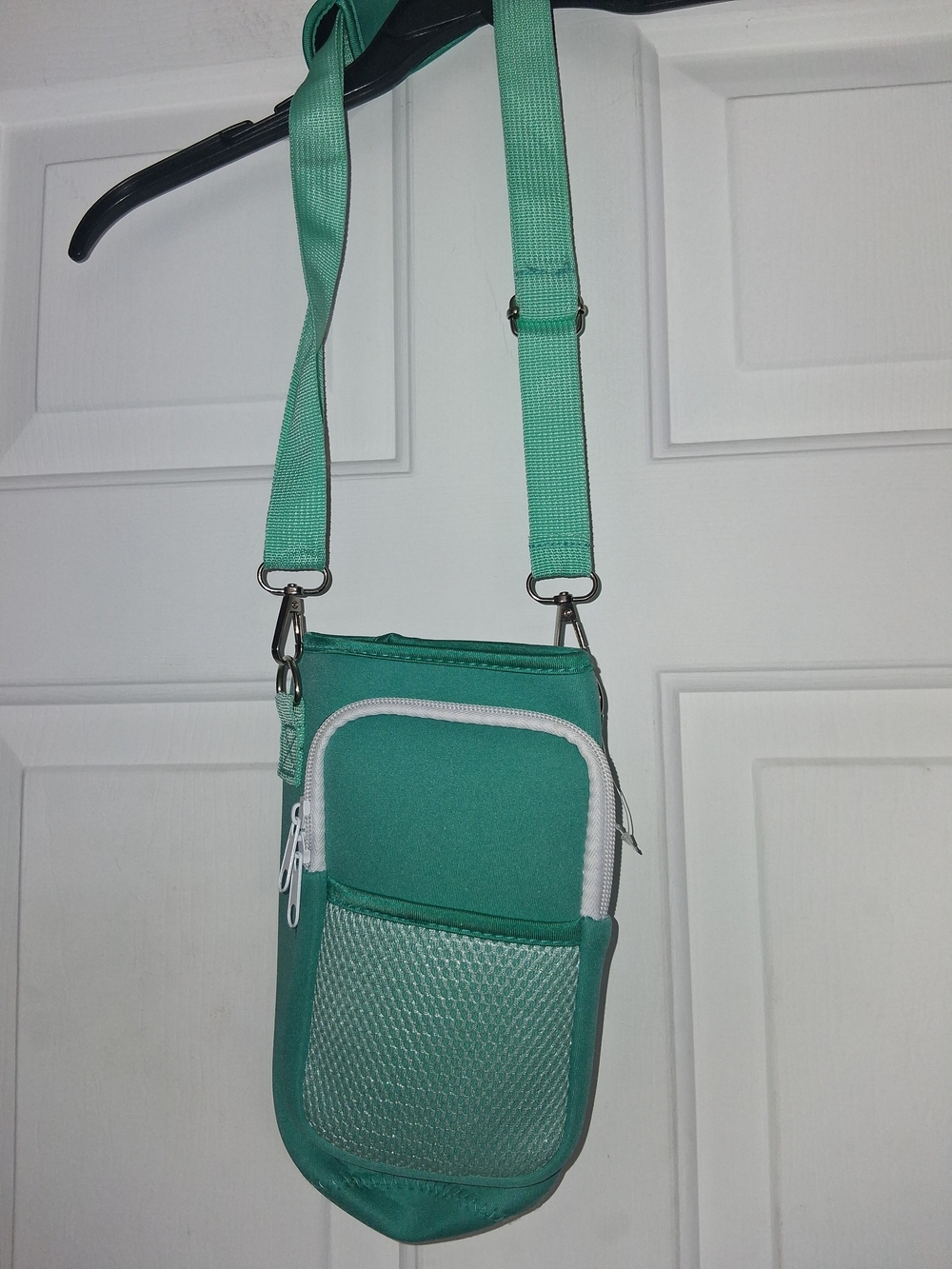 Crossbody Tumbler Cup Bag in Teal Green Lightweight Women's Shoulder Pouch